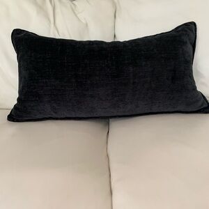 Black Velvet Lumbar Pillow